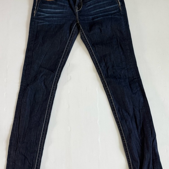 Miss Me Womens Blue Coin Pocket Medium Wash Mid-Rise Skinny Jeans Size 28 - Picture 12 of 16